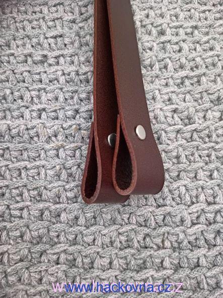 Kožená ucha/popruhy na kabelku, 67 x 1,9 cm - pár