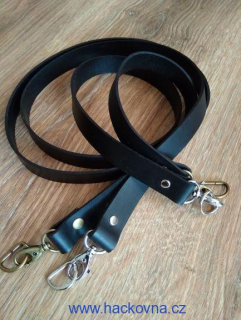 Kožené dlouhé ucho/popruh crossbody, šířka 1,9 cm