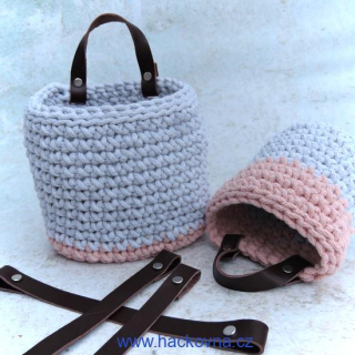 Sada 6 ks - kožená ucha na závěsné košíčky, 1,5cmx20cm